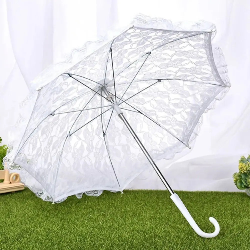 Eleganter Spitzen Brautschirm – Floraler Hochzeitsschirm im Vintage Stil Kaufschwan®