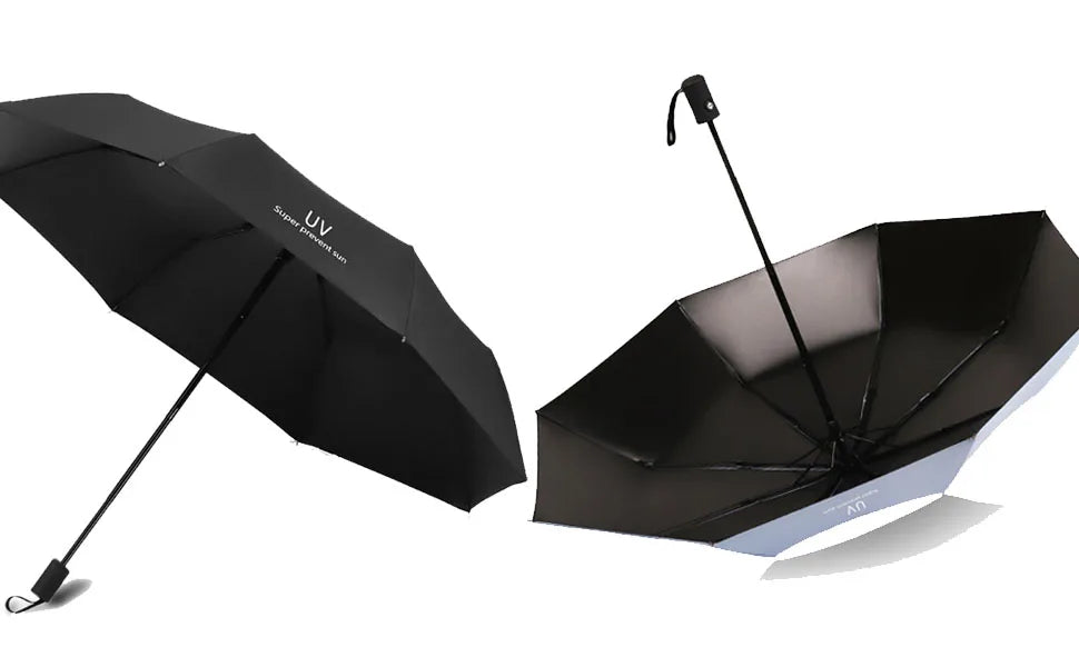 Reise-Regenschirm mit 8 Streben – Winddichter Multi-Color Sonnen- & Regenschirm mit Automatischem Öffnen/Schließen Kaufschwan®