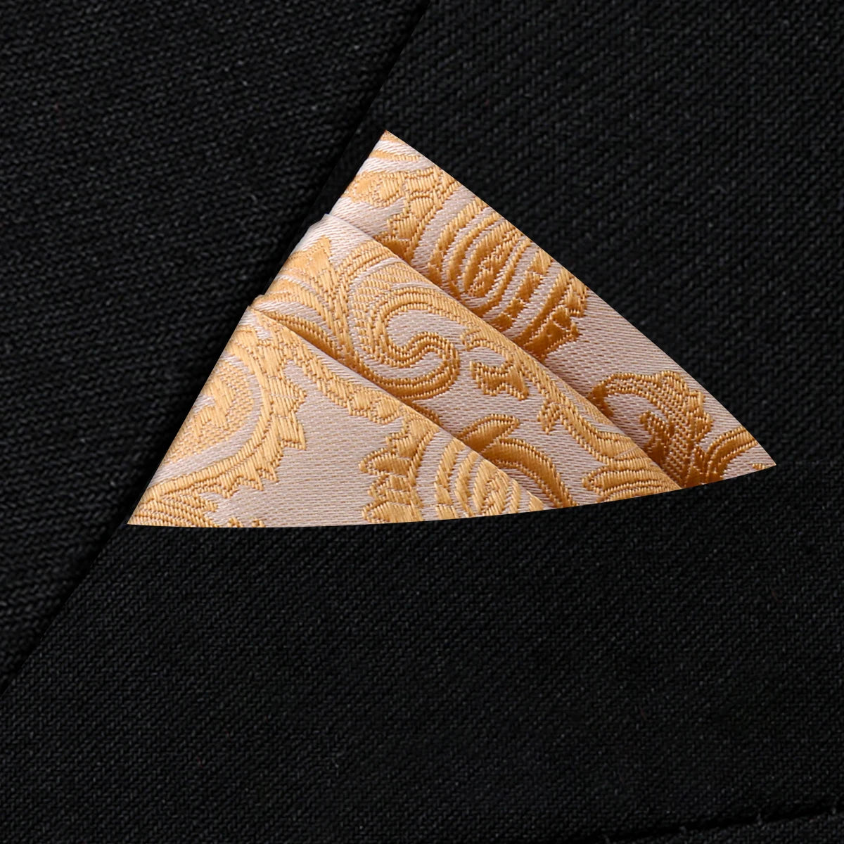 Herren Einstecktuch in Premiumqualität – Neues Design, Einfarbig oder Paisley, Schwarzes Anzug Accessoire in Vielen Farben