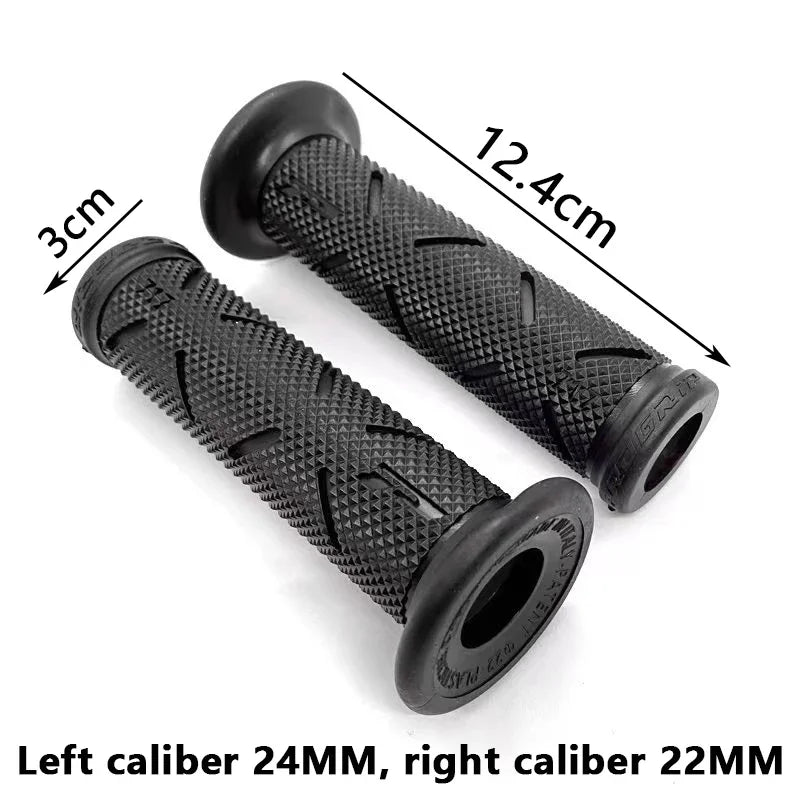 2 Stück 7/8" (22mm) Universal Motorrad Lenkergriffe – CNC Aluminium + Gummi Griffe für Motorbike, Scooter & E-Bike (Rot/Blau/Gold) Kaufschwan®