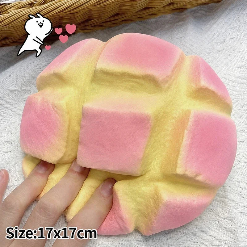 Buttertoast-Squishy – Weiches Langsam Rückfederndes Brot-Knautschspielzeug, Fidget- & Sensorikspielzeug für Entspannung, Deko & Geschenk