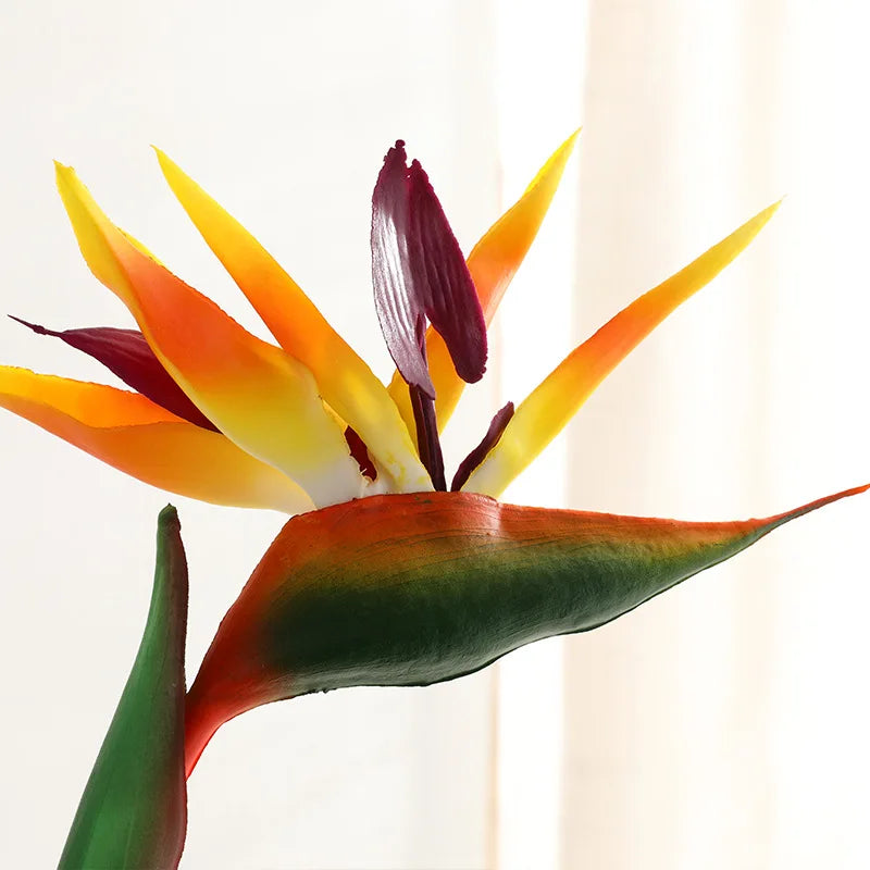 80cm Künstliche Paradiesvogelblume – Realistische Tropenpflanze für Wohnräume, Showroom & Innenraumdekoration Kaufschwan®