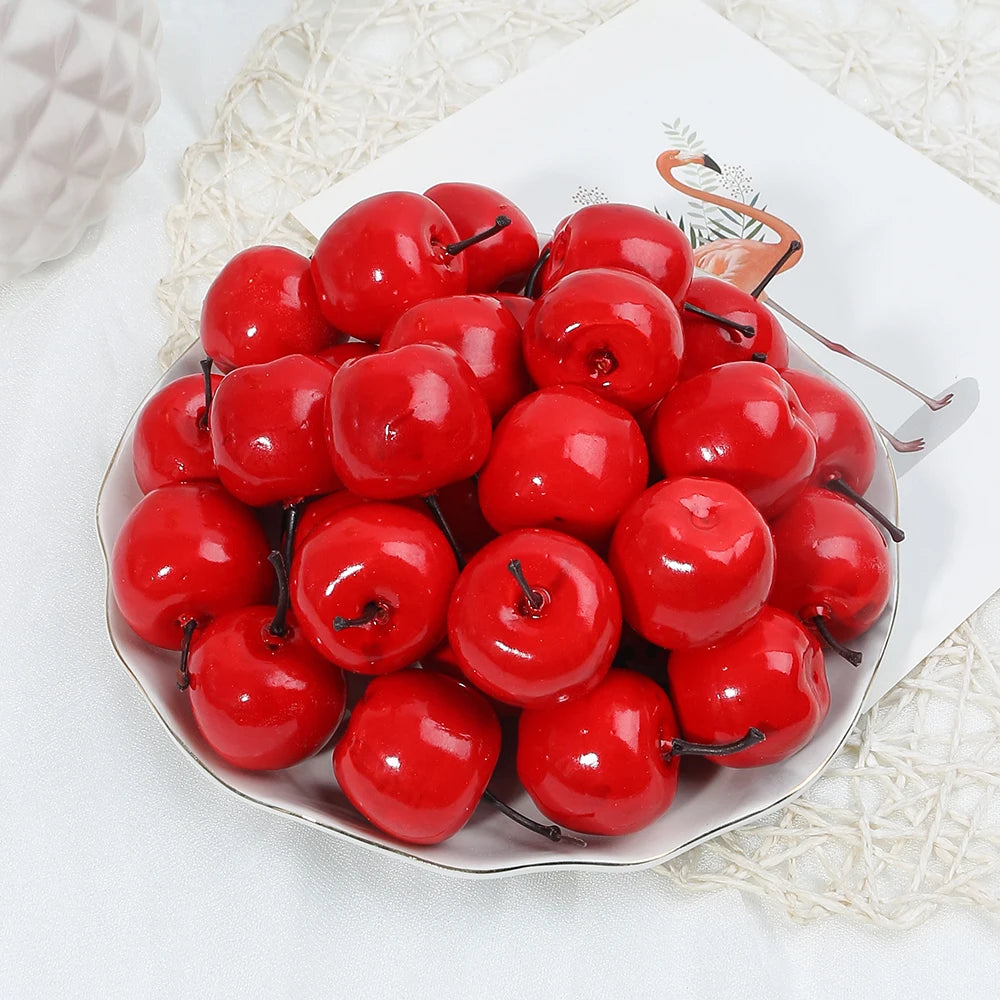 10 / 20 Stück Künstliche Schaumstoff Früchte & Gemüse – Apfel, Birne, Pfirsich & Banane Dekoration für Weihnachten & Hochzeit Kaufschwan® Roter Apfel 10 Stück