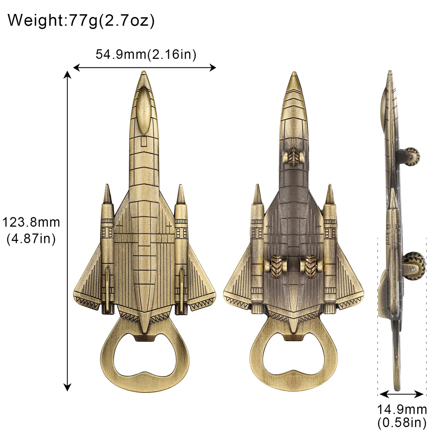 Flugzeug Flaschenöffner – Militär Design Metall Geschenk für Männer Kaufschwan®