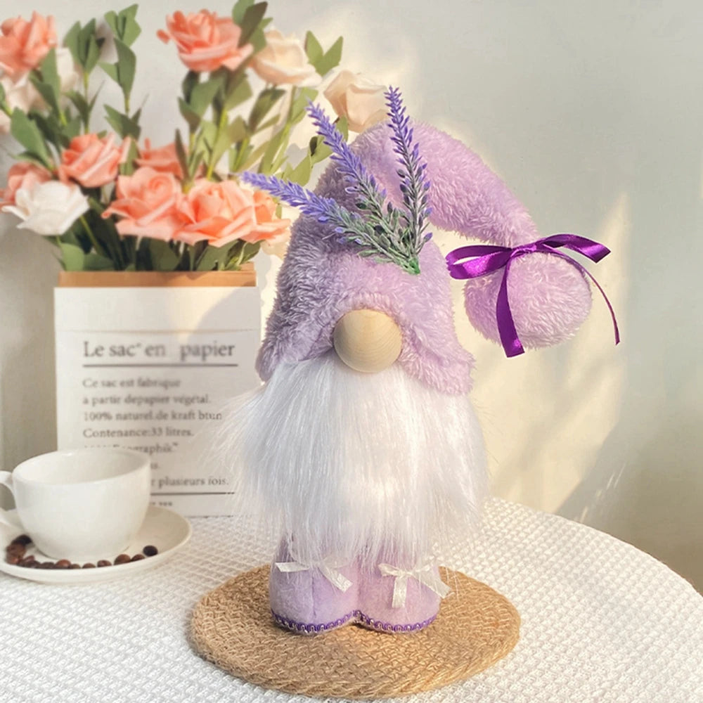 Lila Lavendel Wichtel – Handgefertigte Zwergenpuppe | Kinder Geschenk, Muttertag Deko & Schreibtisch Ornament Kaufschwan®