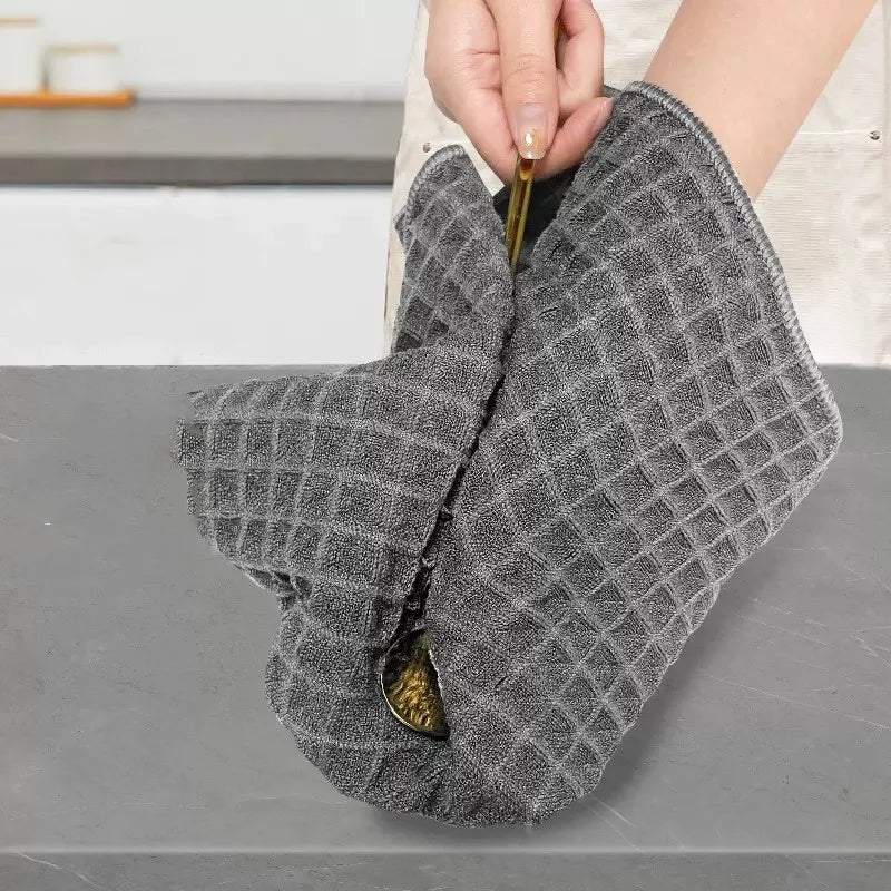 25×25 cm Küchen Reinigungstücher – Fettabweisende Mikrofaser Wischtücher | Saugfähige Geschirrtücher für Haushalt & Küche