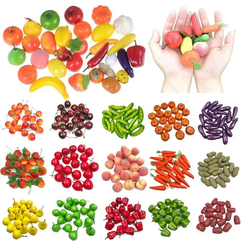 10 / 20 Stück Künstliche Schaumstoff Früchte & Gemüse – Apfel, Birne, Pfirsich & Banane Dekoration für Weihnachten & Hochzeit Kaufschwan®