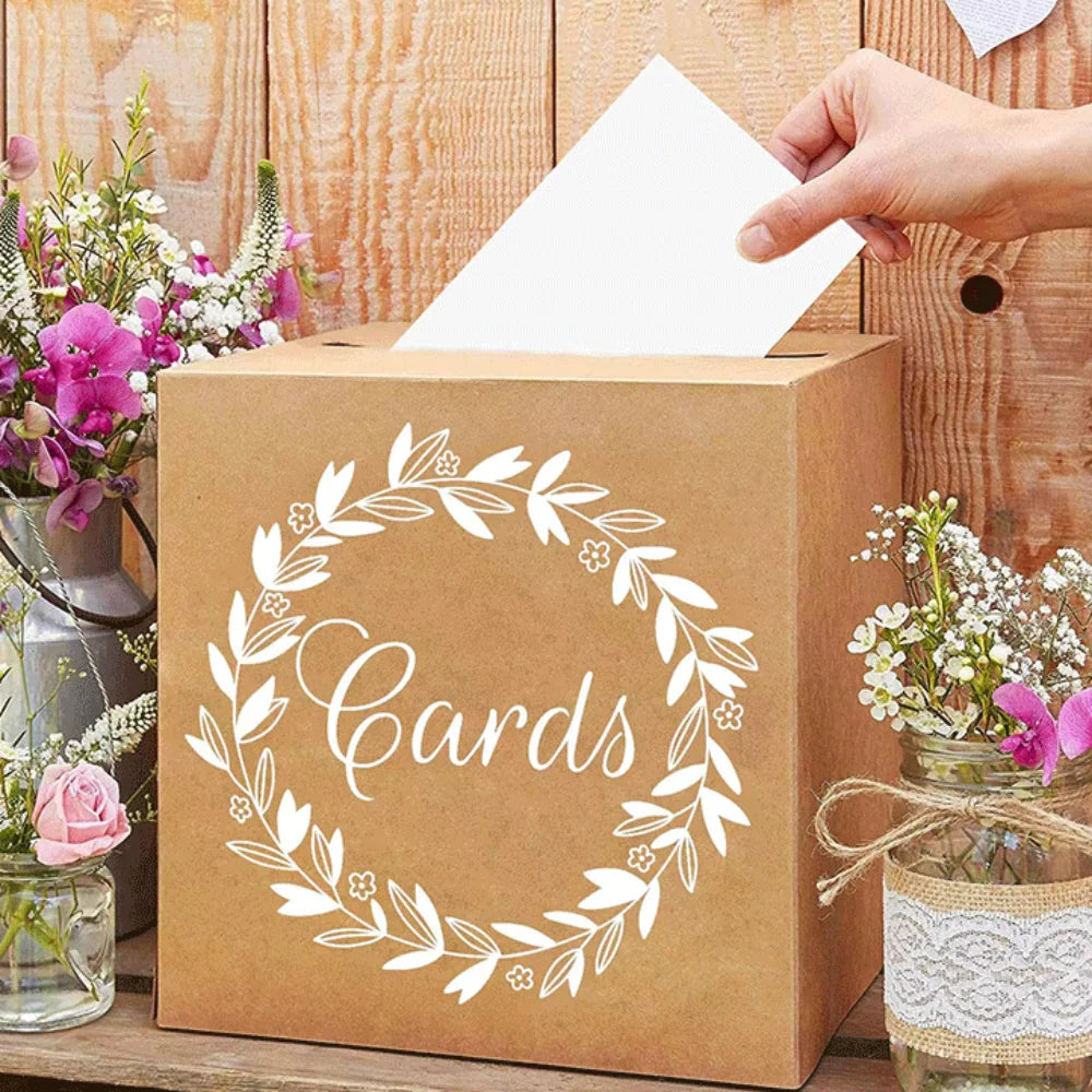 Elegante Hochzeits Kartenbox – Geschenkbox für Glückwünsche und Karten Kaufschwan®