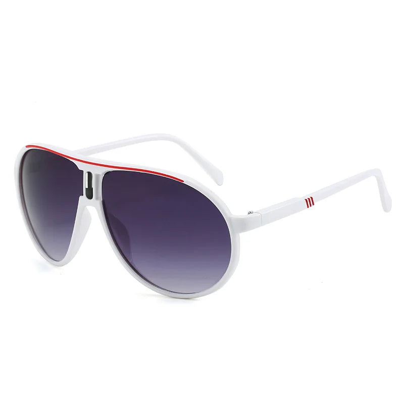 Retro Mode-Sonnenbrille – Ultraleichte UV400-Sonnenbrille zum Autofahren und für sportliche Aktivitäten im Freien, luxuriöser Stil für Herren und Damen Kaufschwan® Weiß/Rot
