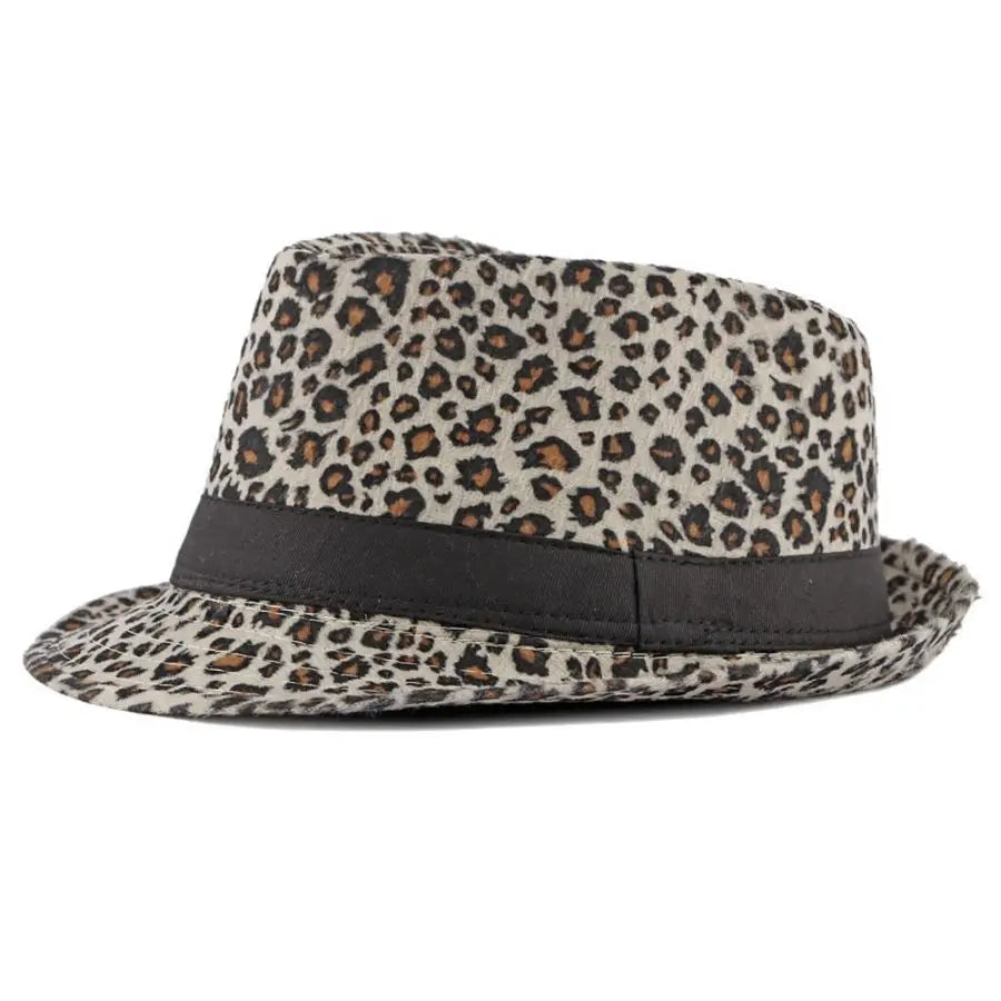 Herbst & Winter Damen Hut – Jazzhut, Britischer Retro Gentleman Fedora, Herren Leopard Tier Partyhut Kaufschwan®