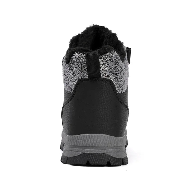 Gefütterte Winterstiefel für Herren – Wasserdichte Outdoor Schneestiefel | Rutschfeste Kurzschaft-Bergschuhe mit Warmem Fleecefutter Kaufschwan®