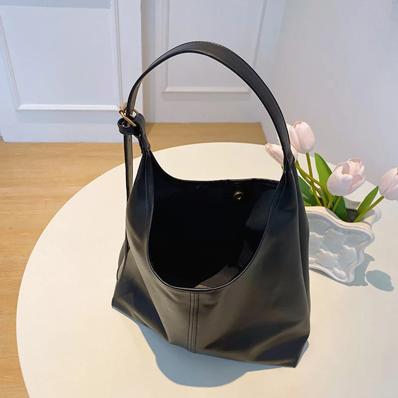 Große Damen Tote Tasche für Eine Schulter – Lässige & Vielseitige Crossbody Handtasche | Modische Schlichte City Tasche