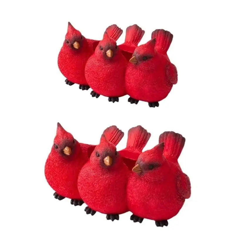 Roter Vögel Blumentopf – Kreativer Tier Sukkulenten Pflanztopf | Vogel Deko Ornament für Zuhause Kaufschwan®