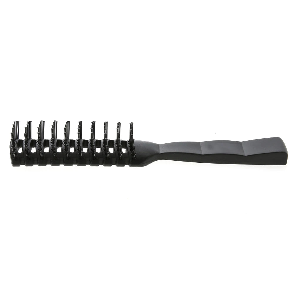 Professioneller Antistatischer Haarkamm – Schwarzer Rippengriffs Massage-Haarbürste | Styling-Tool für Damen & Herren Kaufschwan®