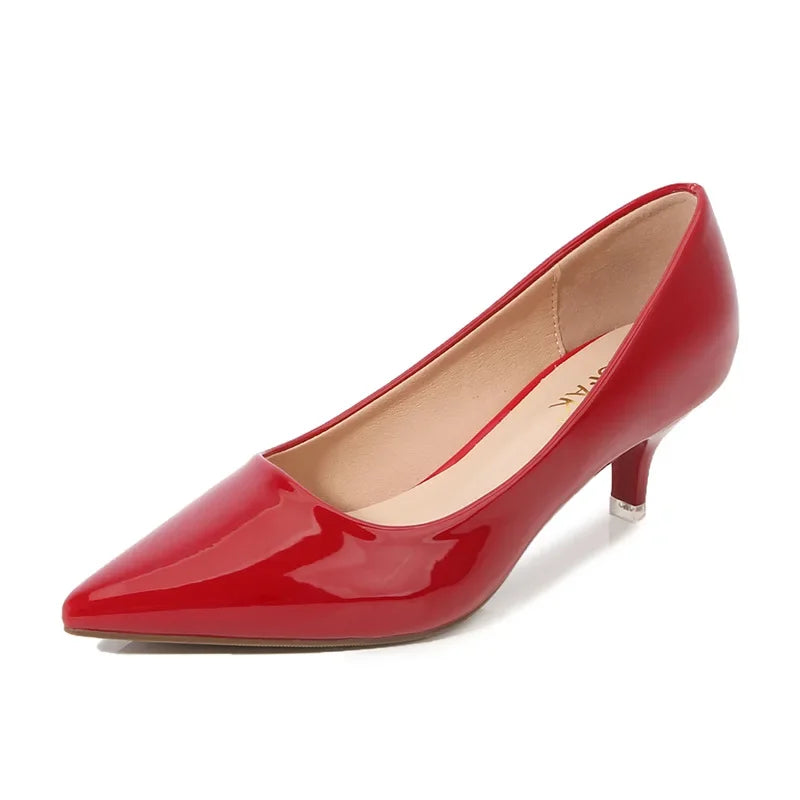 SALE - Damen Business-Pumps mit 5 cm Absatz – Elegante Spitzenschuhe Kaufschwan® Rot 38