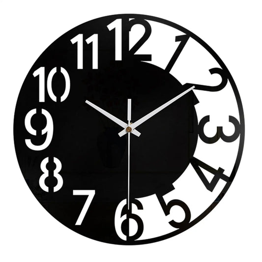 Minimalistische Acryl Wanduhr – Leise Große Moderne Deko Uhr Kaufschwan®