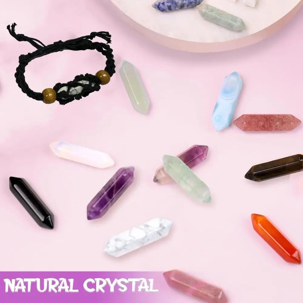 Kristall-Weihnachts-Adventskalender – Naturstein-Sammlung mit Chakra-inspirierten Steinen für die Festliche Adventszeit