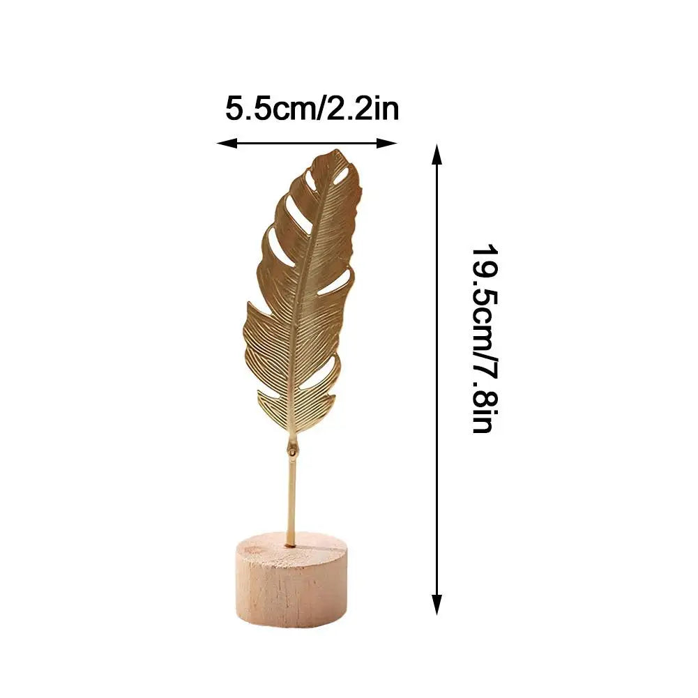 Nordische Eisen Ginkgo-Blatt Dekoration – Light-Luxury Metall Ornament für Wohnzimmer, Flur und Weinschrank Kaufschwan®