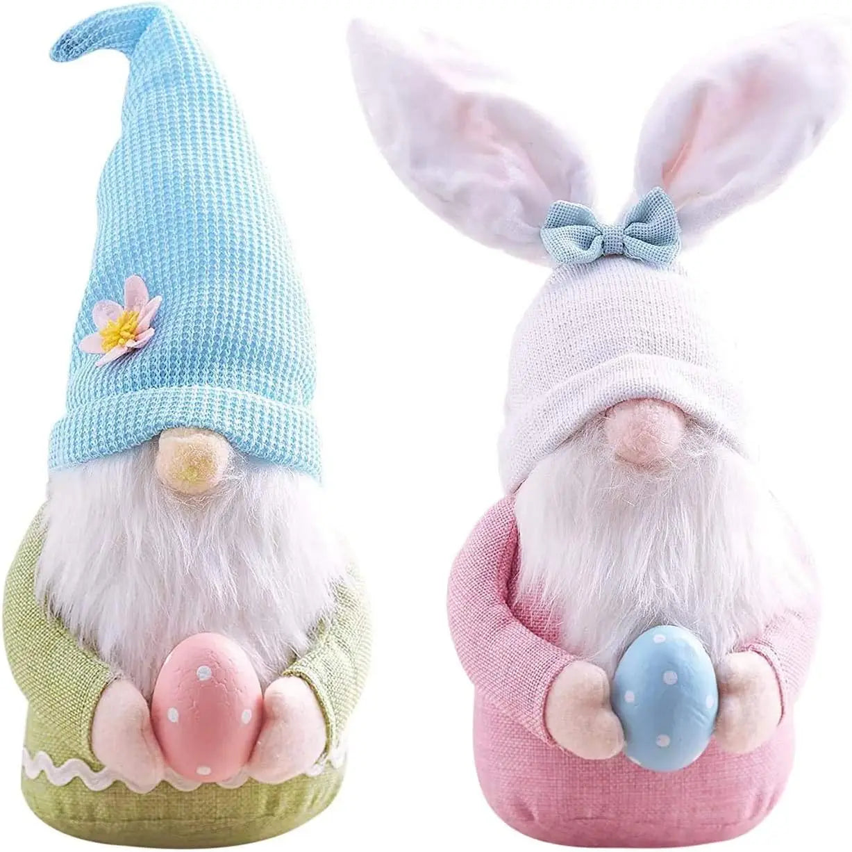 Osterhasen-Wichtel mit Ei – Handgemachte Faceless Plüschfigur | Frühlingsdeko & Geschenk für Mädchen Kaufschwan®