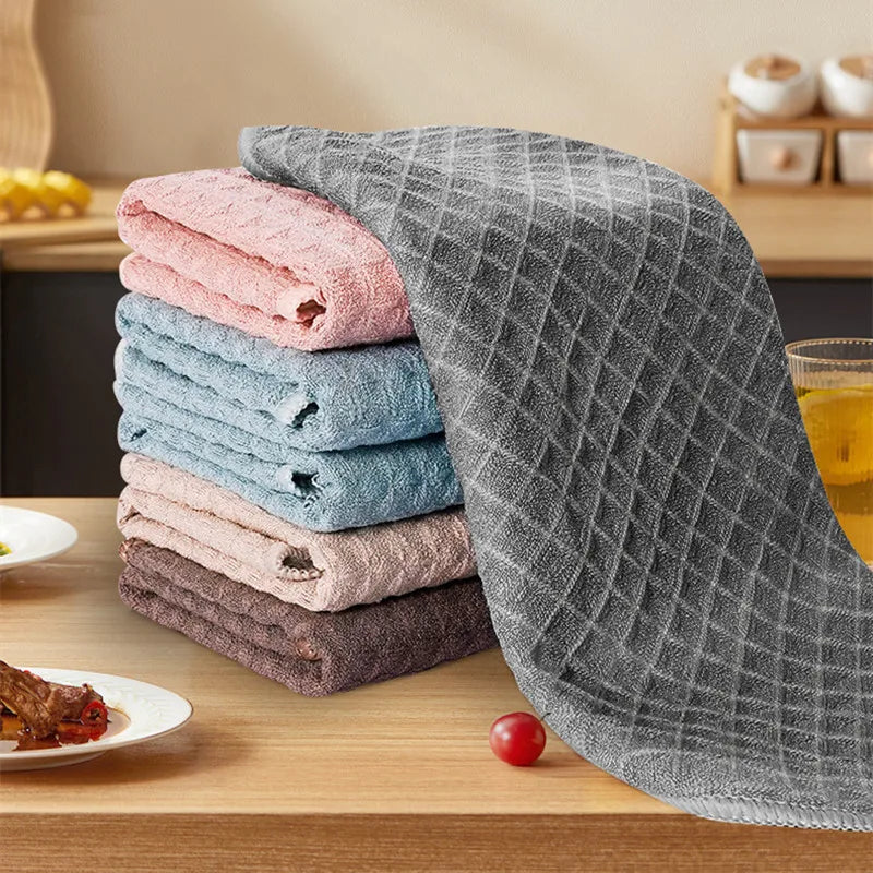 25×25 cm Küchen Reinigungstücher – Fettabweisende Mikrofaser Wischtücher | Saugfähige Geschirrtücher für Haushalt & Küche Kaufschwan®
