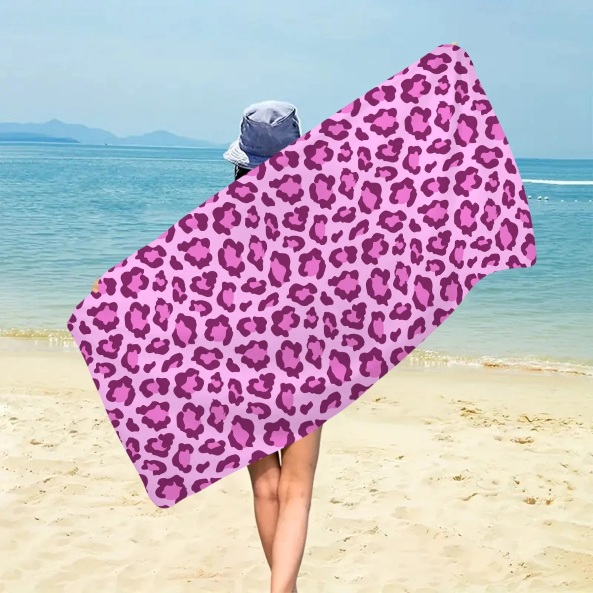 Modisches Strandtuch mit Leopardenmuster – Schnell Trocknend & Saugfähig | Multifunktionales Mikrofaser Handtuch für Sport, Schwimmen & Yoga Kaufschwan®