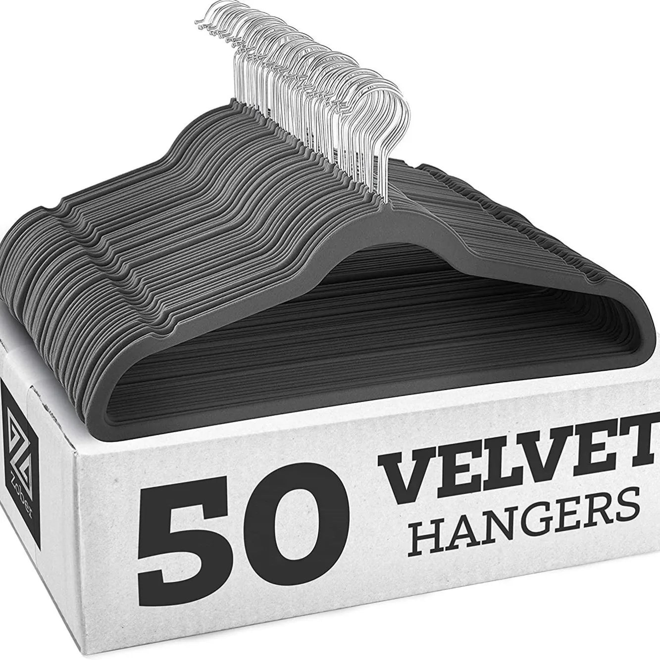 50er Set Kleiderbügel - Anti Rutsch Samt Kleiderbügel – Japanischer Stil für Kleider und Mäntel