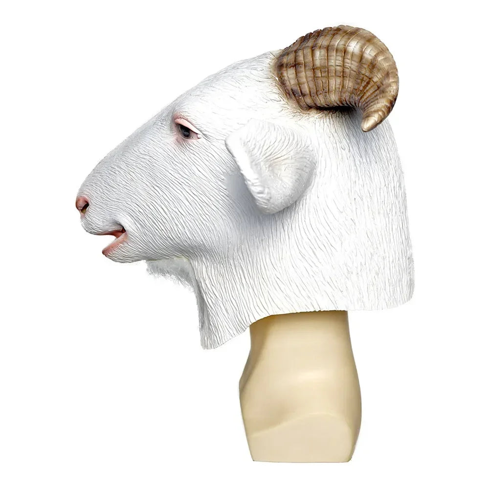 Ziegen Vollkopf Tiermaske – Ziegen Latex Cosplay Maske für Halloween, Karneval & Party Kostümzubehör Kaufschwan®