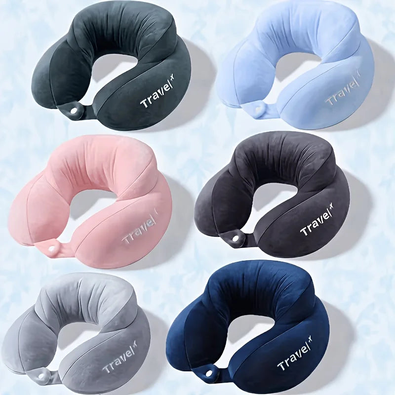 U Förmiges Memory Foam Nackenkissen – Weiches Reise und Massagekissen für Flugzeug und Entspannung Kaufschwan®