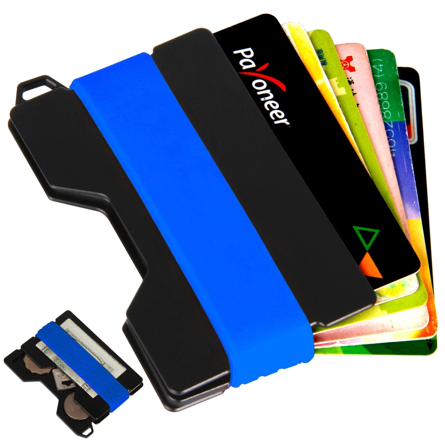 Slim Wallet – Minimalistische Ultraleichte Geldbörse mit Polycarbonat Geldklammer Kaufschwan®