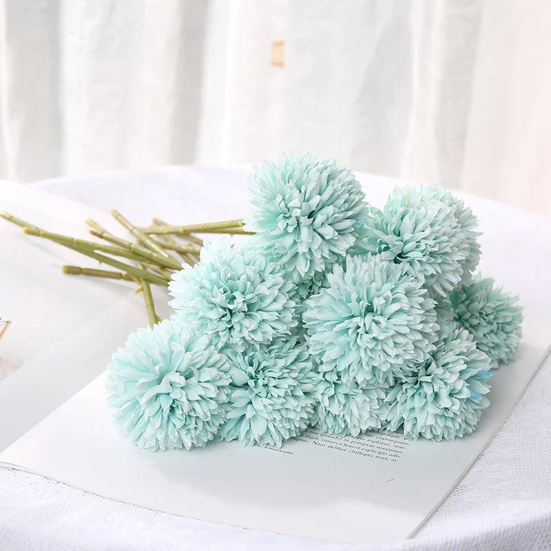 5 Stück Künstliche Hortensien – Realistischer Blumenstrauß für Zuhause, Schlafzimmer & Hochzeitsdekoration Kaufschwan® Blau 5 Stück