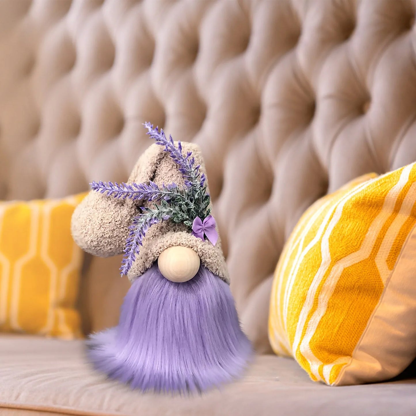 Lavendel Wichtel – Lila | Dekofigur für Zuhause, Rudolf Zwergpuppe, Kinder Weihnachtsgeschenk Kaufschwan®