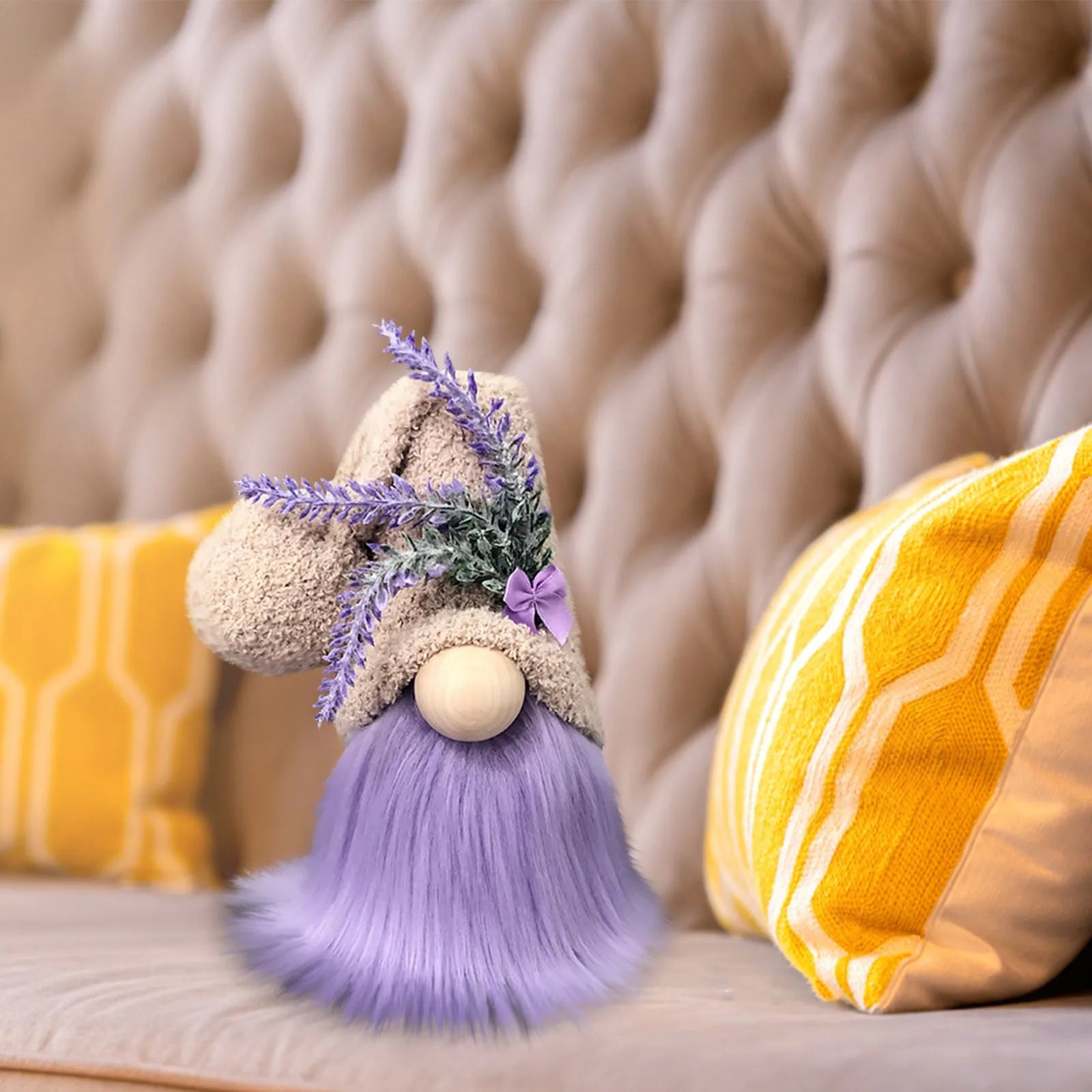 Lavendel Wichtel – Lila | Dekofigur für Zuhause, Rudolf Zwergpuppe, Kinder Weihnachtsgeschenk Kaufschwan®