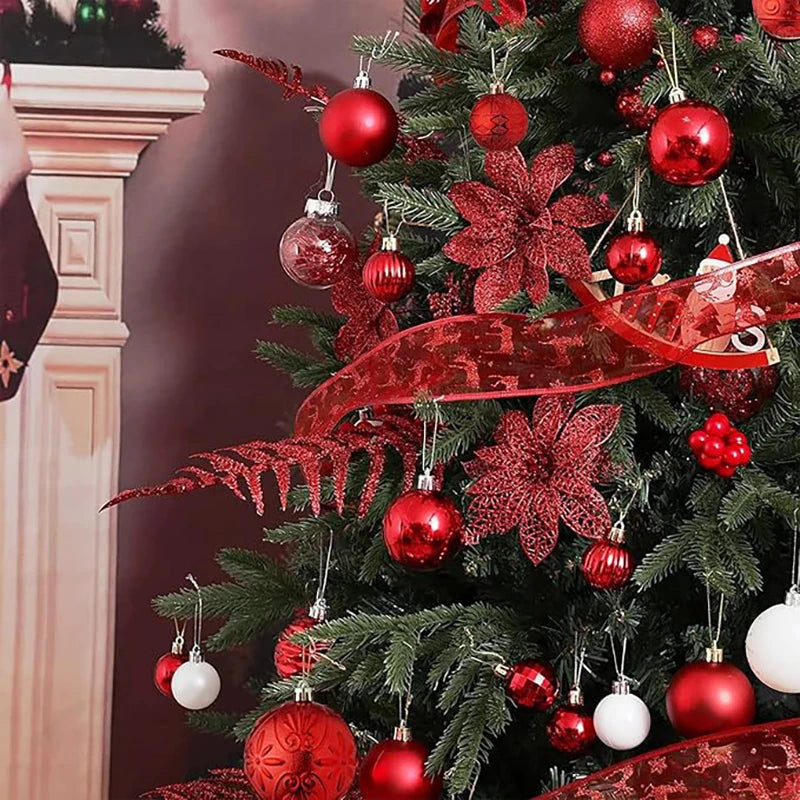 Glitzer Weihnachtskugeln – Bruchsichere Christbaum Anhänger | Festliche Deko für Weihnachten, Hochzeit & Feierlichkeiten Kaufschwan®