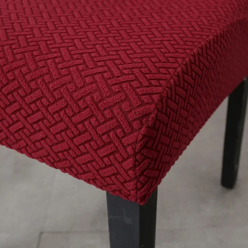 Elastischer Esszimmer Stuhlbezug – Dehnbarer Dicker Jacquard Küchenstuhl Überzug für Esszimmer, Hotel, Hochzeit & Bankett