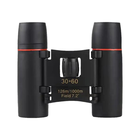 30x60 Kompakt-Zoom Fernglas – Faltbares HD-Mini-Teleskop mit großer Reichweite für Camping & Outdoor-Reisen Kaufschwan® Schwarz