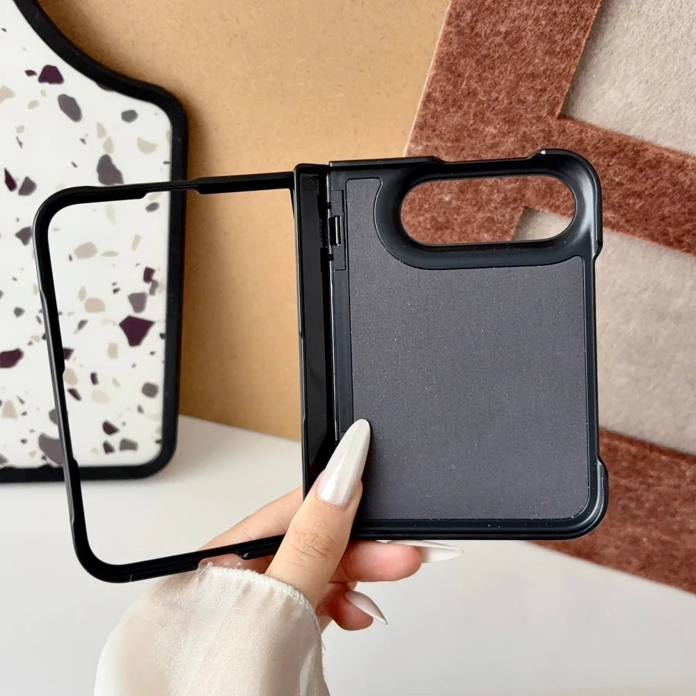 Luxuriöse Retro-Schutzhülle in Lederoptik für iPhone Duo – Magnetische MagSafe-Kompatible Hülle mit Drehbarem Ständer und Stoßschutz Kaufschwan®
