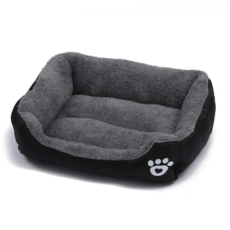 Weiches Warmes Haustierbett – Sofa Bett mit Wasserdichtem Boden für Hunde & Katzen Kaufschwan® Schwarz S(43x32cm)
