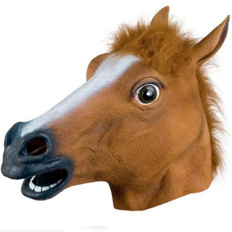 Pferdekopf Maske – Vollgesichts Latex Tiermaske für Maskerade, Halloween, Neuheiten & Weihnachtskostüm Kaufschwan®
