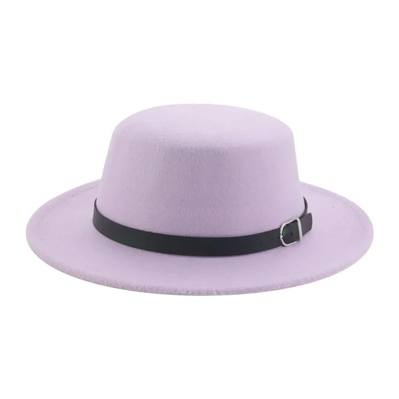 Gefilzter Herren Hut – Einfarbiger Klassischer Fedora mit Gürtelband, Casual & Formeller Winterhut