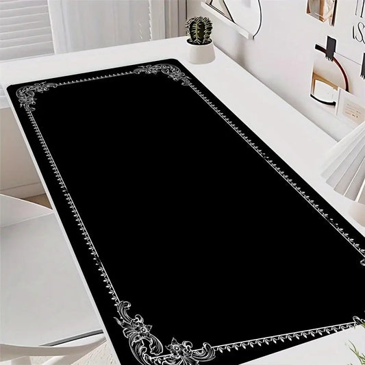 Schwarzes Barock XXL Mauspad – 90x40cm Große Schreibtischmatte für Tastatur und Büro Kaufschwan® Design 1 600x300x3mm