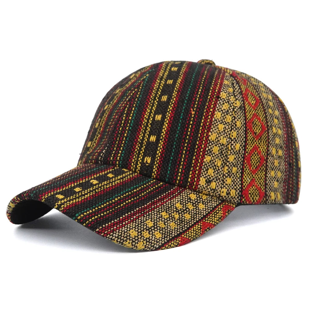 Bohemia Print Baseballkappe | Damen & Herren Boho Stil Baseballcap | Baumwolle Verstellbar Snapback Outdoor Cap Kaufschwan® Style 6
