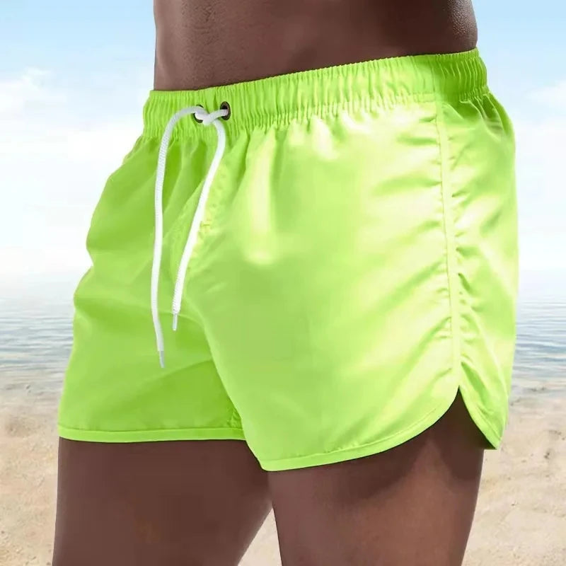 Herren Badeshorts mit Niedriger Taille – Surf Shorts & Boardshorts | Modische und Bequeme Badehose für Sommer & Strand Kaufschwan® M Grün