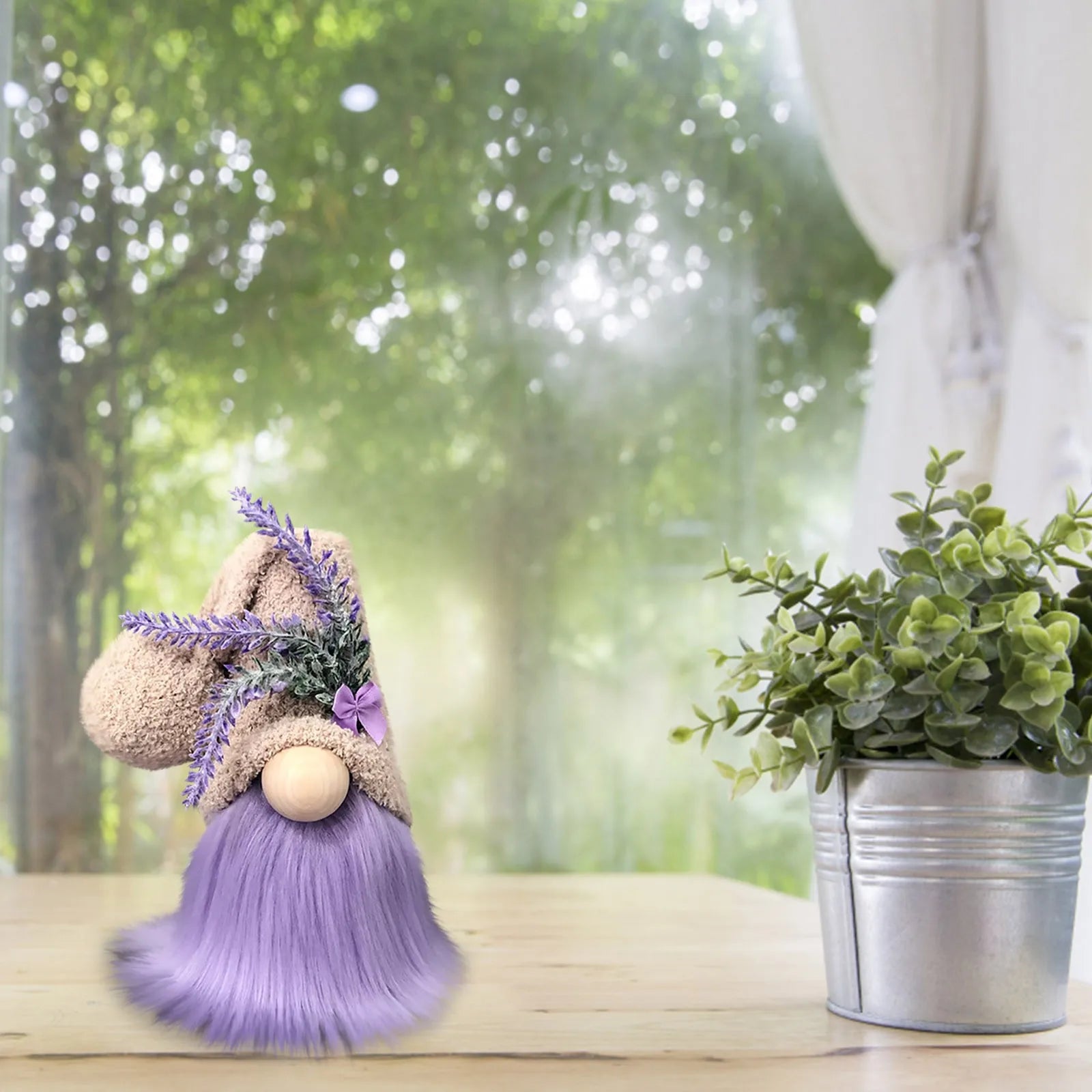 Lavendel Wichtel – Lila | Dekofigur für Zuhause, Rudolf Zwergpuppe, Kinder Weihnachtsgeschenk Kaufschwan®