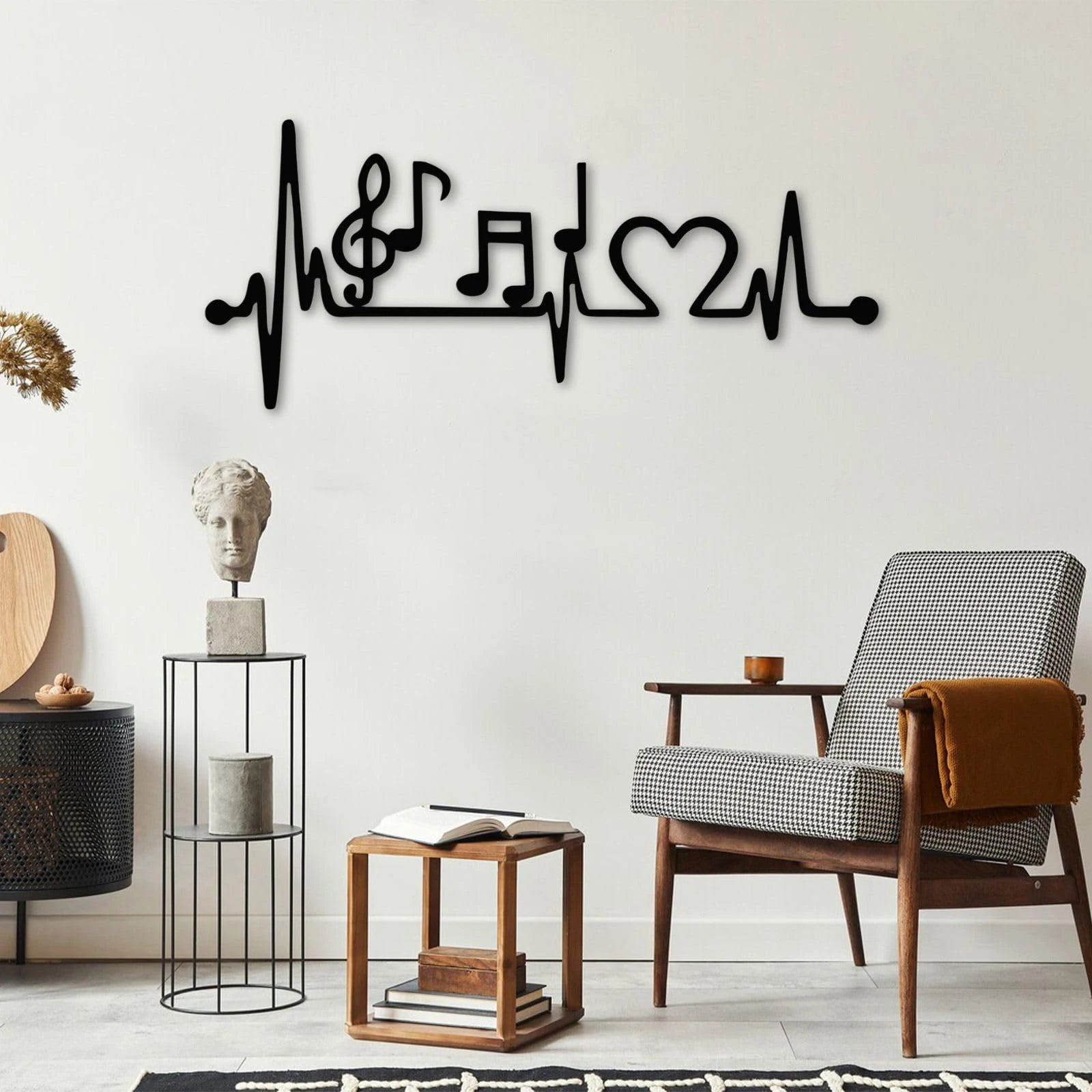 Musik Metall Wandbild – Stahl Wanddeko für Wohnzimmer & Außenbereich Kaufschwan®