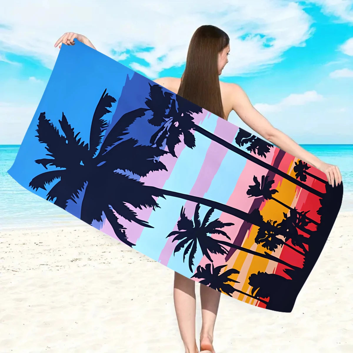 Ultrafeines Mikrofaser Strandtuch – Schnell Trocknend & Saugfähig | Multifunktionales Handtuch für Schwimmen, Yoga, Reisen & Camping Kaufschwan®
