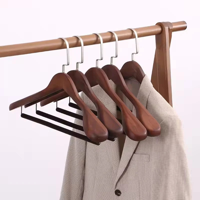 3er Set Holz Kleiderbügel – Anti Rutsch Anzugbügel mit Glatter Oberfläche für Den Kleiderschrank Kaufschwan®