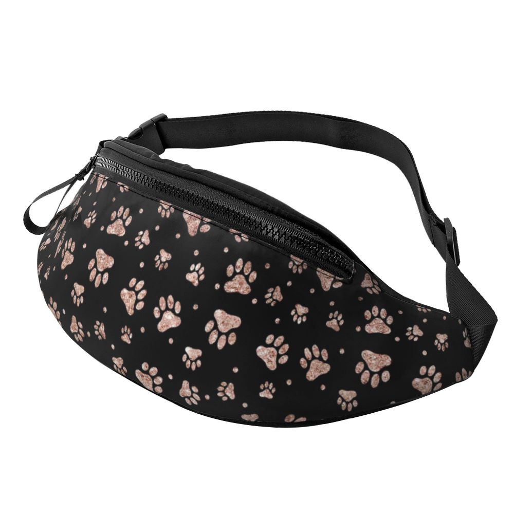 Hundepfoten Muster Gürteltasche – Unisex Crossbody Hüfttasche | Reisetasche für Handy & Geldbörse Damen & Herren Kaufschwan®