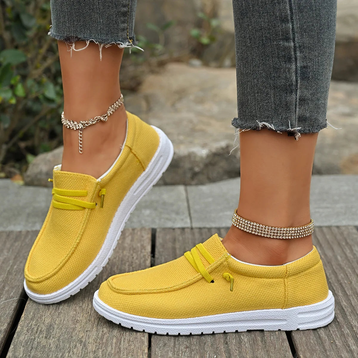 Damen Sportschuhe – Modische Flache Sneaker | Bequeme Freizeitschuhe für Jeden Tag Kaufschwan®