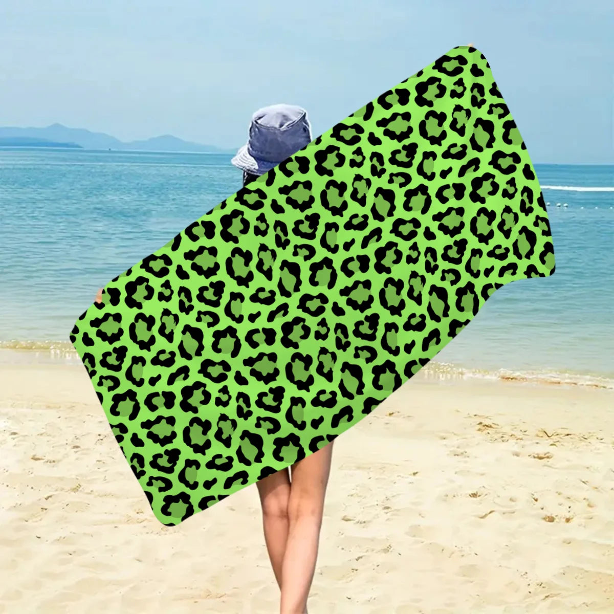 Modisches Strandtuch mit Leopardenmuster – Schnell Trocknend & Saugfähig | Multifunktionales Mikrofaser Handtuch für Sport, Schwimmen & Yoga Kaufschwan®