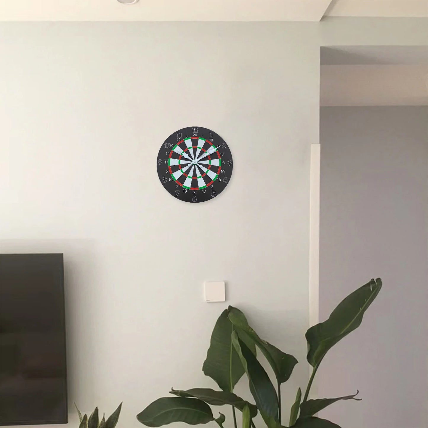 Dartboard Holz Wanduhr – Leise Quarz Deko Uhr Kaufschwan®